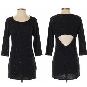 Stylestalker Sequin Sparkle Glitter Mini Dress Little Black Dress